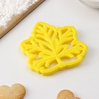 Форма для печенья «Листочек», вырубка, штамп, цвет жёлтый - фото 4309266