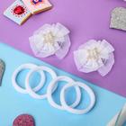 Набор для волос «Малышка», 2 зажима, 4 резинки, звёздочки, белый - Фото 2