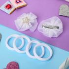 Набор для волос «Малышка», 2 зажима, 4 резинки, звёздочки, белый - Фото 3