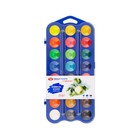 Акварель медовая 24 цвета, ЗХК «Я - Художник!», (12 основных, 6 перламутровых и 6 флуоресцентных цветов) без кисти, в пластиковой коробке - Фото 2