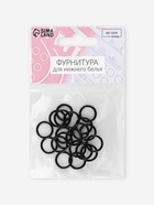 Кольцо для бретелей, металлическое, 10 мм, 20 шт., чёрное - Фото 3