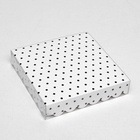 Коробочка для печенья с PVC крышкой «Горох», белая, 15×15×3 см 4987520 - фото 14599446