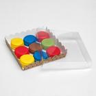 Коробочка для печенья "Горох", крафт, 15 х 15 х 3 см - Фото 2