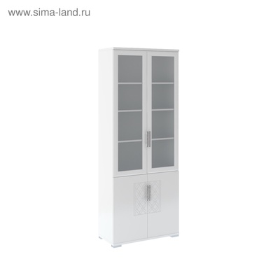 Библиотека «Тиффани» №15, 380×800×2056 мм, цвет белый текстурный