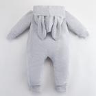 Комбинезон Крошка Я "Зайчик", серый, рост 62-68 см 4856997