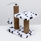 Когтеточка для котят двойная, 30×20×34 см, джут, далматинец - Фото 4