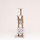 Домик для кошек с когтеточкой, 65×51×173 см, с площадкой и полкой, белый - Фото 3