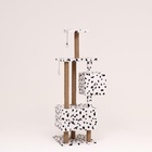 Домик для кошек с когтеточкой, 65×51×173 см, с площадкой и полкой, белый - Фото 5