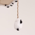 Домик для кошек с когтеточкой, 65×51×173 см, с площадкой и полкой, белый - Фото 6