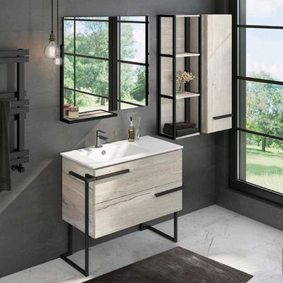 Шкаф подвесной COMFORTY «Дюссельдорф – 35», 340×240×1100 мм, цвет дуб дымчатый