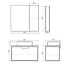Зеркало шкаф Comforty Кёльн 75 для ванной комнаты, цвет дуб тёмный - Фото 2