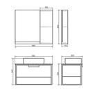 Зеркало шкаф для ванной комнаты Comforty «Кёльн 90», 900×800 мм, цвет дуб тёмный - Фото 2