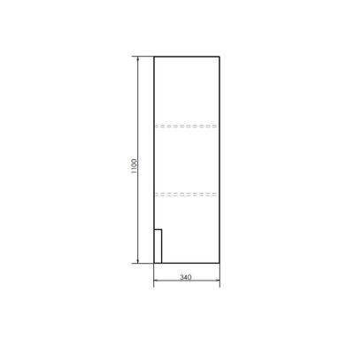 Полуколонна подвесная Comforty Кёльн 35, цвет дуб темный