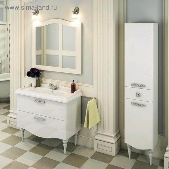 Тумба-умывальник COMFORTY «Монако-100», белый глянец с раковиной COMFORTY 3310