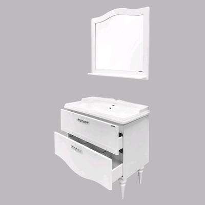 Тумба-умывальник COMFORTY «Монако-100», белый глянец с раковиной COMFORTY 3310