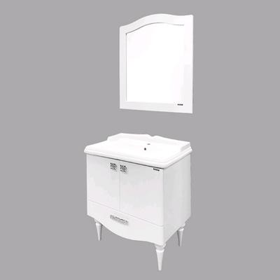 Тумба – умывальник Comforty «Монако – 80 – 1», с раковиной COMFORTY 3380, цвет белый глянец