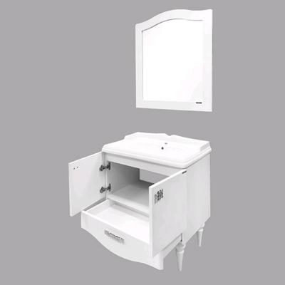 Тумба – умывальник Comforty «Монако – 80 – 1», с раковиной COMFORTY 3380, цвет белый глянец