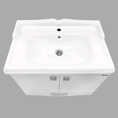 Тумба – умывальник Comforty «Монако – 80 – 1», с раковиной COMFORTY 3380, цвет белый глянец