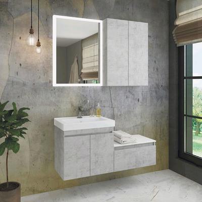 Тумба подвесная Comforty «Осло 60», 600×295×385 мм, цвет белая, бетон светлый
