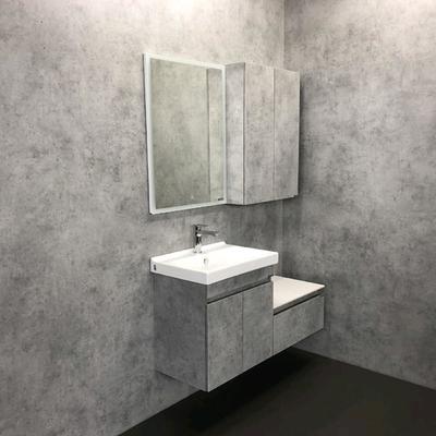 Тумба подвесная Comforty «Осло 60», 600×295×385 мм, цвет белая, бетон светлый
