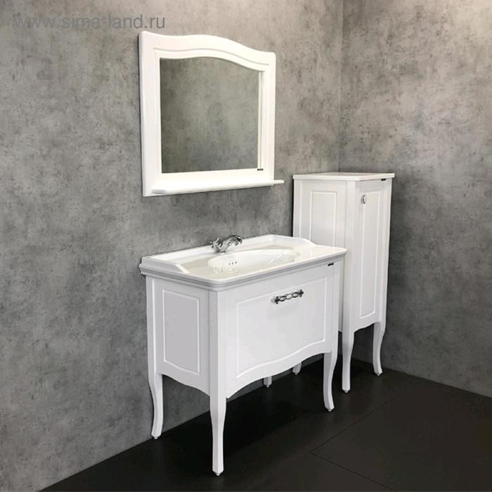 Пенал Comforty Павия 40 для ванной комнаты, цвет белый глянец - Фото 1