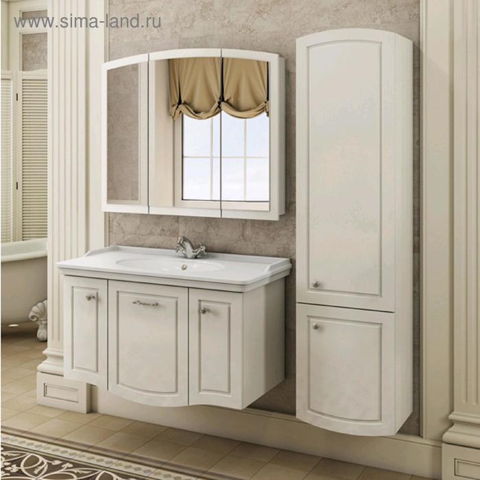 Шкаф – колонна для ванной комнаты Comforty «Палини – 42», 420×320×1660 мм, цвет белый глянец - Фото 1