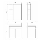 Зеркало шкаф Comforty Тромсе 60 для ванной комнаты, цвет дуб сонома - Фото 3