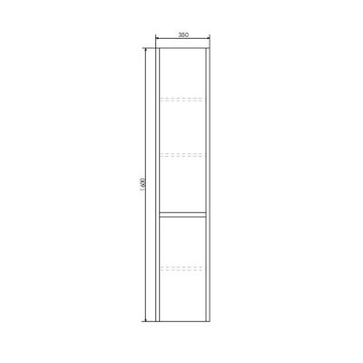 Шкаф – колонна для ванной комнаты Comforty «Тромсе – 35», 350×320×1600 мм, цвет дуб сонома
