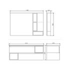 Зеркало шкаф Comforty Турин 120 для ванной комнаты, цвет дуб бежевый - Фото 2