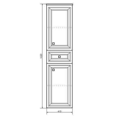 Шкаф – колонна для ванной комнаты Comforty «Феррара – 40», 410×340×1620 мм, цвет белый глянец
