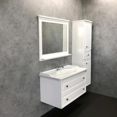 Шкаф – колонна для ванной комнаты Comforty «Феррара – 40», 410×340×1620 мм, цвет белый глянец