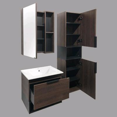 Тумба – умывальник Comforty «Франкфурт – 60», с раковиной COMFORTY 60e, цвет дуб шоколадно – коричневый