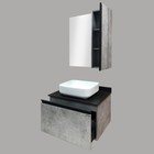 Зеркало шкаф для ванной комнаты Comforty «Эдинбург 75», 730×800 мм, цвет бетон светлый - Фото 2