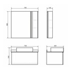 Зеркало шкаф для ванной комнаты Comforty «Эдинбург 75», 730×800 мм, цвет бетон светлый - Фото 3