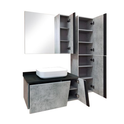 Шкаф - колонна COMFORTY «Эдинбург-40», 400×300×1600 мм, цвет бетон светлый