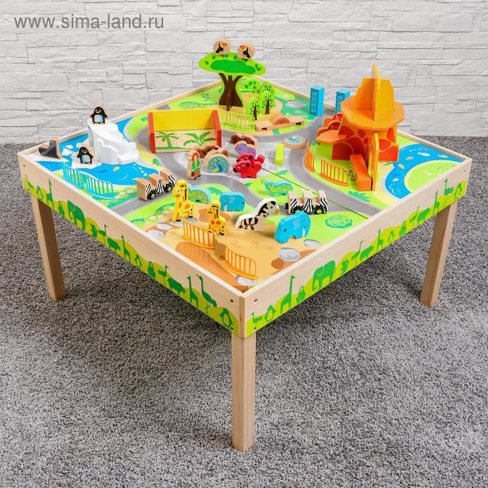 Игрушка из дерева «Стол с животными» 84.5 × 84.5 × 39 см - Фото 1