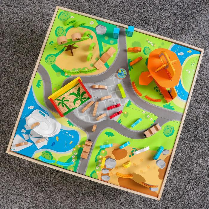 Игрушка из дерева «Стол с животными» 84.5 × 84.5 × 39 см - фото 1885038971