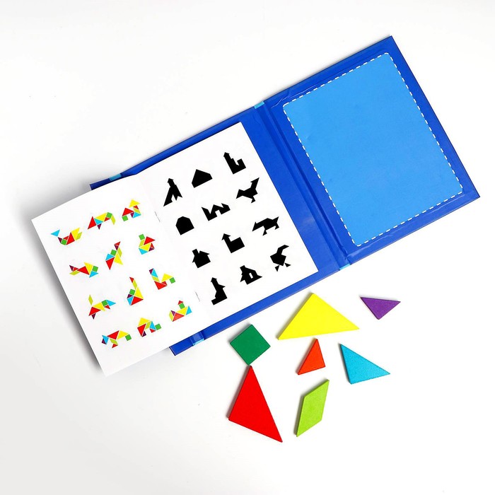 Танграм магнитный «В книжке», 7 деталей, 18×22×1.5 см - Фото 1