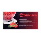 Весы кухонные Sakura SA-6068A, электронные, до 7 кг, от 2хААА, бело-оранжевые - Фото 8