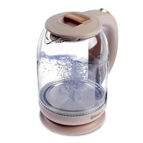 Чайник электрический Sakura SA-2709CW, стекло, 1.8 л, 1800 Вт, бежевый
