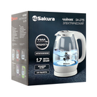 Чайник электрический Sakura SA-2715GR, стекло, 1.7 л, 2200 Вт, зеленый - Фото 10