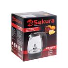 Чайник электрический Sakura SA-2715V, стекло, 1.7 л, 2200 Вт, пурпурный - фото 9192441