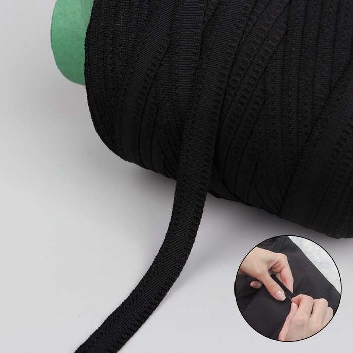 Лента брючная 15 мм 200 1 м цвет чёрный 765₽