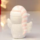 Сувенир керамика "Совёнок в полосатом розовом колпаке" серый 9х5,3х8,7 см - фото 804308638