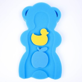 Подкладка для купания макси «Мишка», цвет синий, 55х30х6см