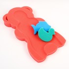 Подкладка для купания макси «Мишка», цвет красный/розовый, 55х30х6см - Фото 2