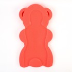 Подкладка для купания макси «Мишка», цвет красный/розовый, 55х30х6см - фото 9014486