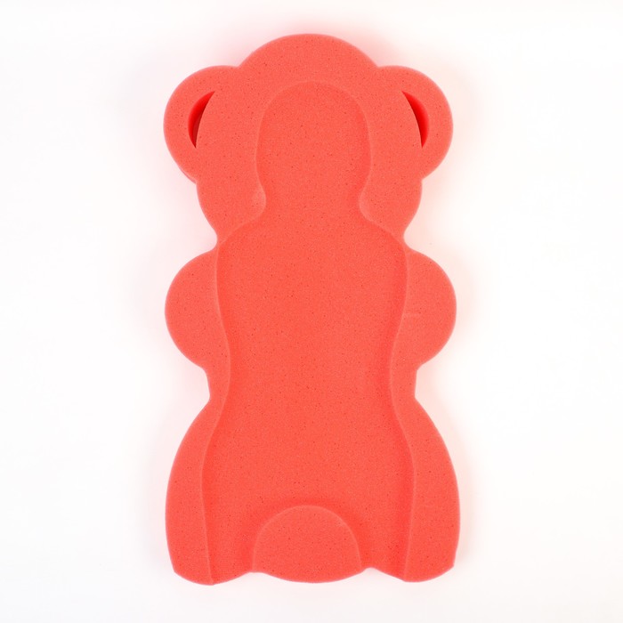 Подкладка для купания макси «Мишка», цвет красный/розовый, 55х30х6см - Фото 1