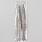 Пинцет прямой, 15 см, цвет серебряный - Фото 3