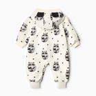 Комбинезон «Енот» Крошка Я, цвет белый, рост 56-62 см - фото 24547634